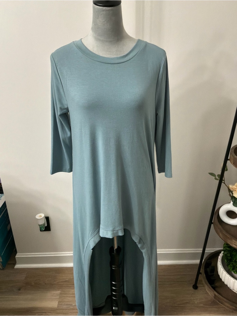 Zenana Premium Women's Light Blue Hi-Low Jersey Dress